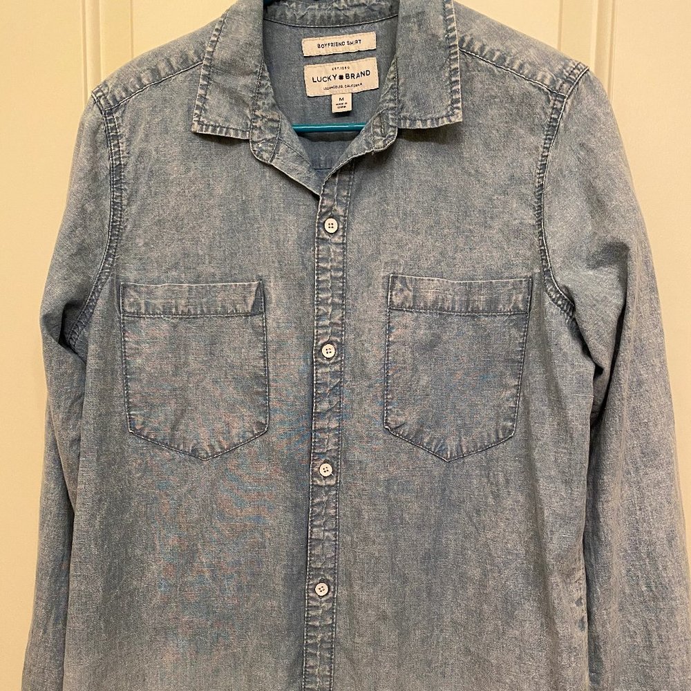 Jean Flannel Button Down Top